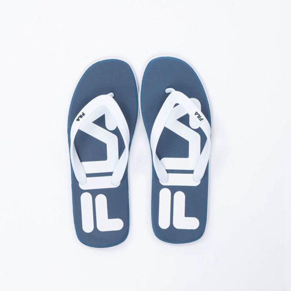 Fila Leonardo Men's Sandals - Blue/White,NZ 371-2489